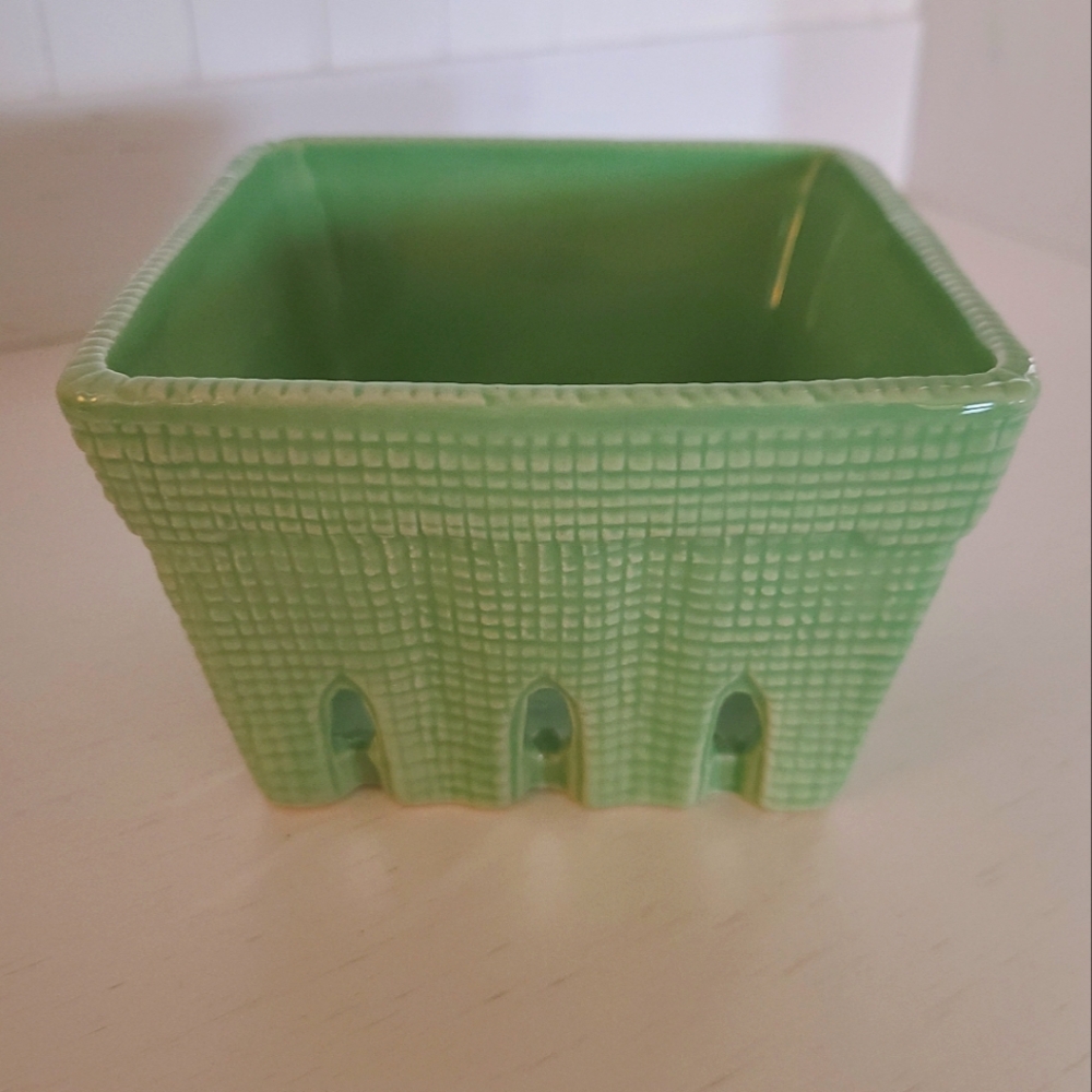 Pier 1 Green Ceramic Planter